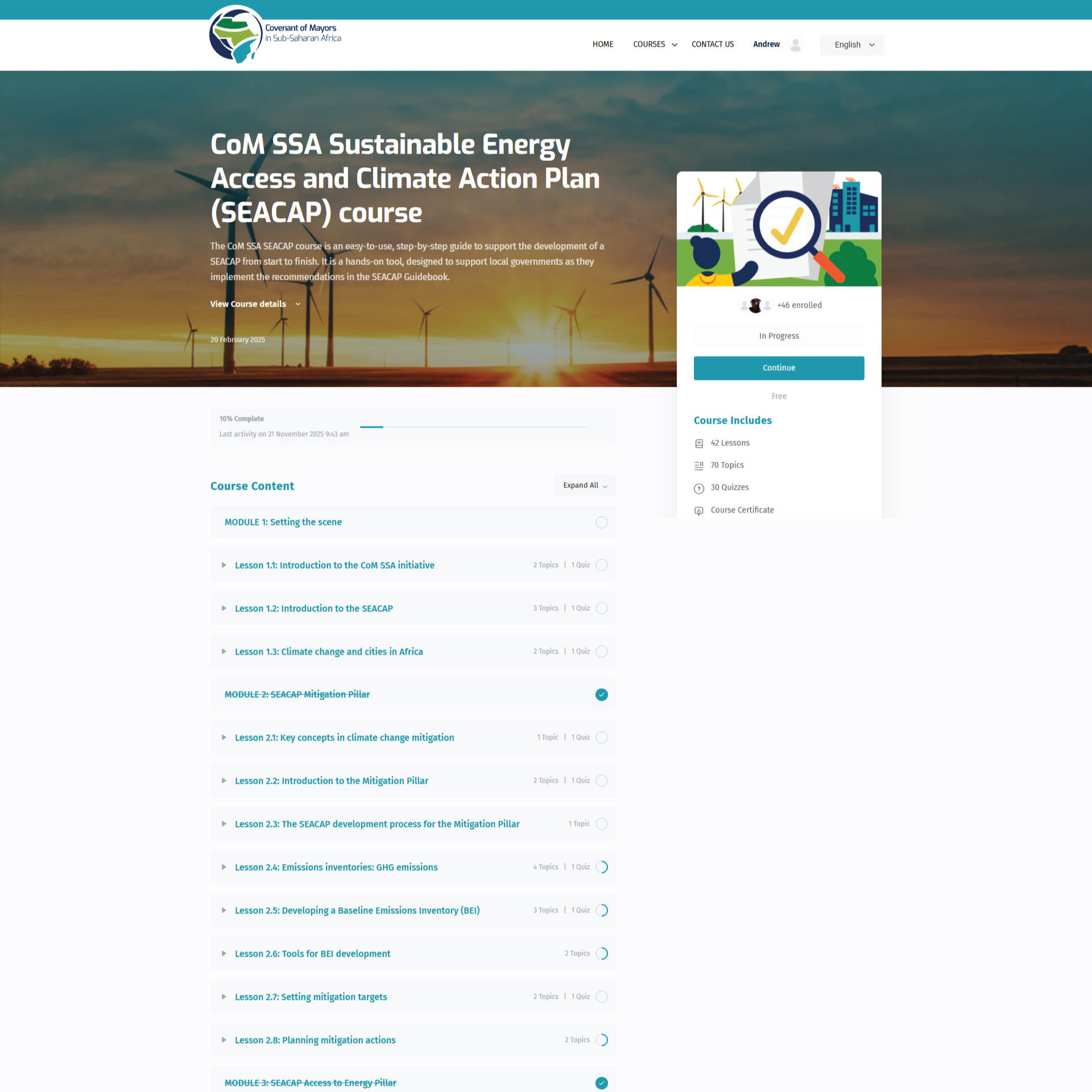 Iclei Learning Portal Website